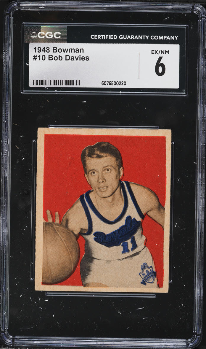 1948 Bowman Basketball Bob Davies ROOKIE #10 CGC 6 EXMT