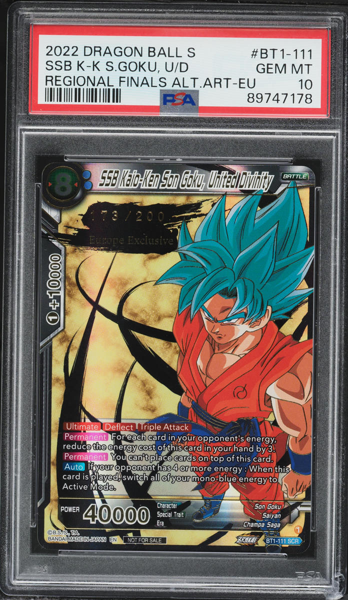 2022 Dragon Ball Super Regional Finals Europe Exclusive SSB Kaio-Ken Son  Goku /200 PSA 10 GEM on Fanatics Collect