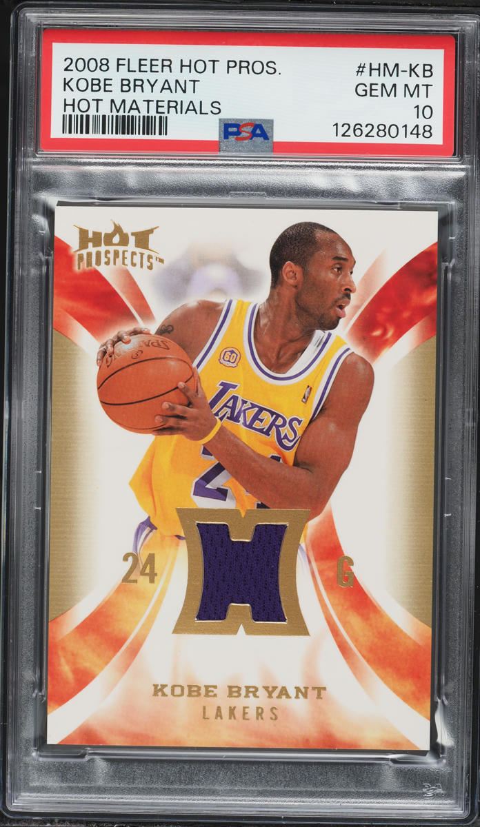 2008 Fleer Hot Prospects Kobe Bryant PATCH #HM-KB PSA 10 GEM MINT