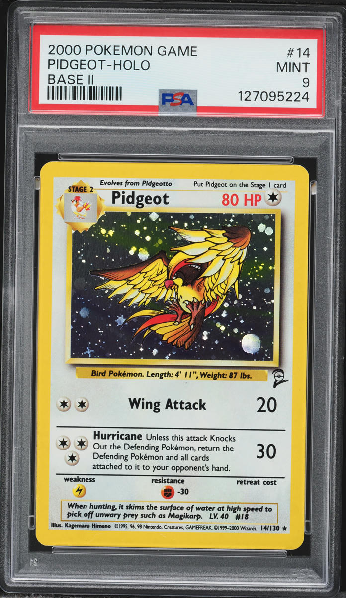 2000 Pokemon Base Set 2 Holo Pidgeot #14 PSA 9 MINT