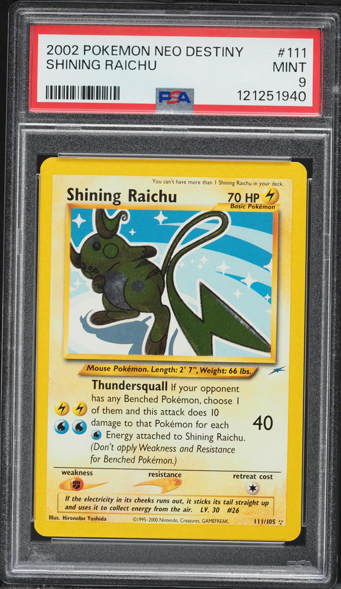 2002 Pokemon Neo Destiny Shining Raichu #111 PSA 9 MINT