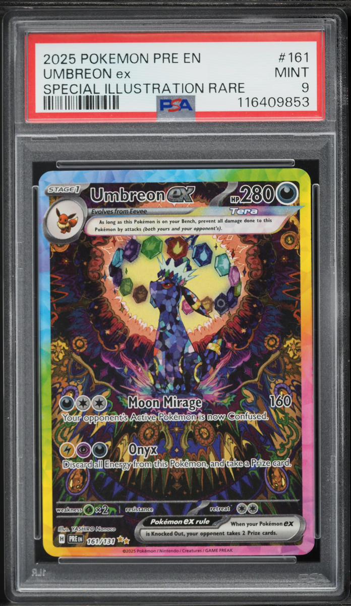 2025 Pokemon Scarlet & Violet Prismatic Evolutions SIR Umbreon EX #161 PSA 9 MINT