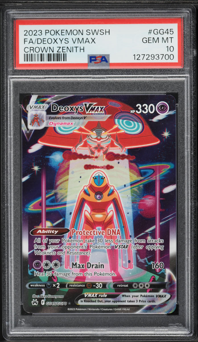 2023 Pokemon Sword & Shield Crown Zenith Full Art Deoxys VMAX #GG45 PSA 10 GEM MINT