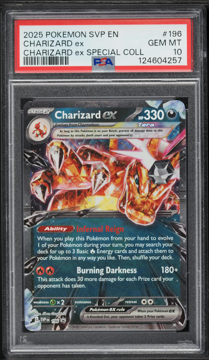 2025 Pokemon Scarlet & Violet Promo Special Collection Holo Charizard ex #196 PSA 10 GEM MINT