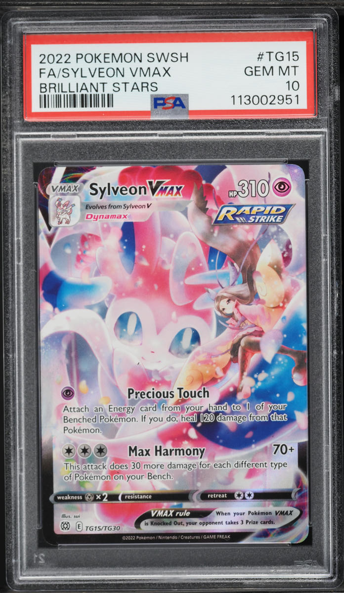 2022 Pokemon Sword & Shield Brilliant Stars CHR Sylveon VMAX #TG15 PSA 10 GEM MINT