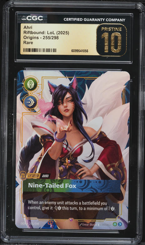 2025 Riftbound League Of Legends Origins Ahri #255 CGC 10 GEM MINT