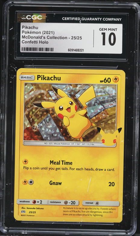 2021 Pokemon Sword & Shield McDonald's Collection Holo Pikachu #25