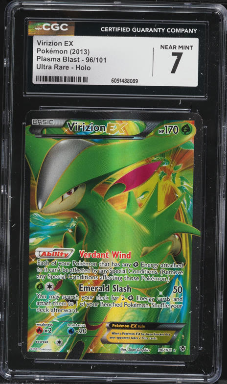 2013 Pokemon XY Plasma Blast Full Art Virizion EX #96 CGC 7 NRMT