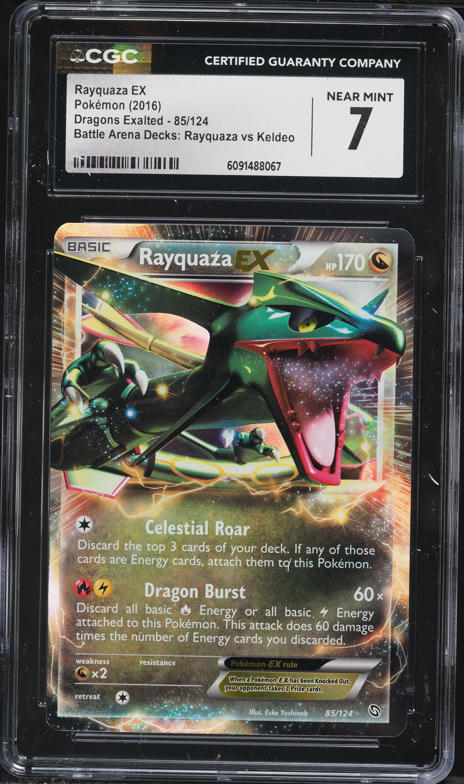 2016 Pokemon Black & White Dragons Exalted Battle Arena Rayquaza EX #85 CGC 7 NRMT