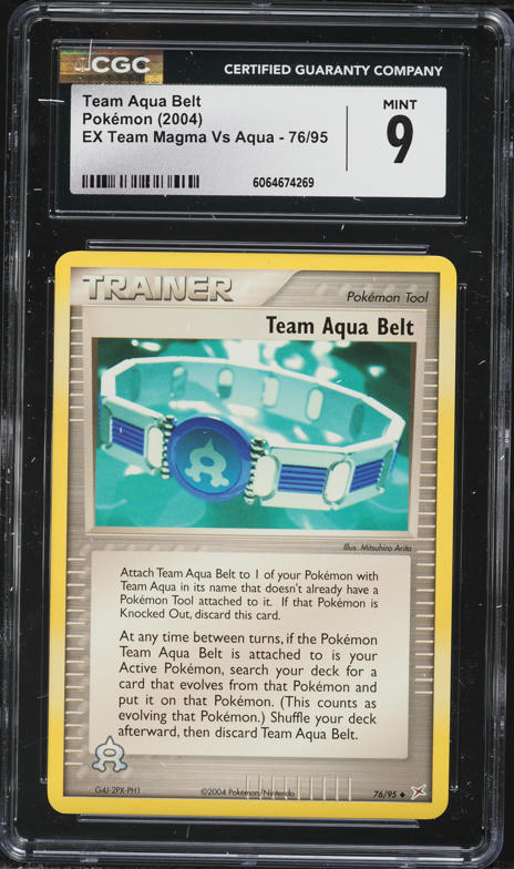 2004 Pokemon EX Team Magma Team Aqua Belt #76 CGC 9 MINT
