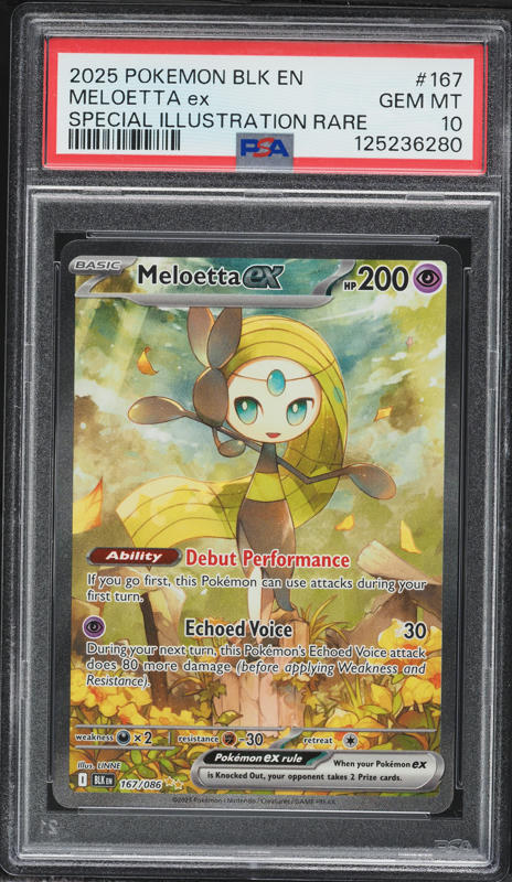 PSA10 メロエッタ SAR 170 MELOETTA SAR 2025 Pokemon Japanese SV Black Bolt SAR Meloetta ex #170 CGC 10