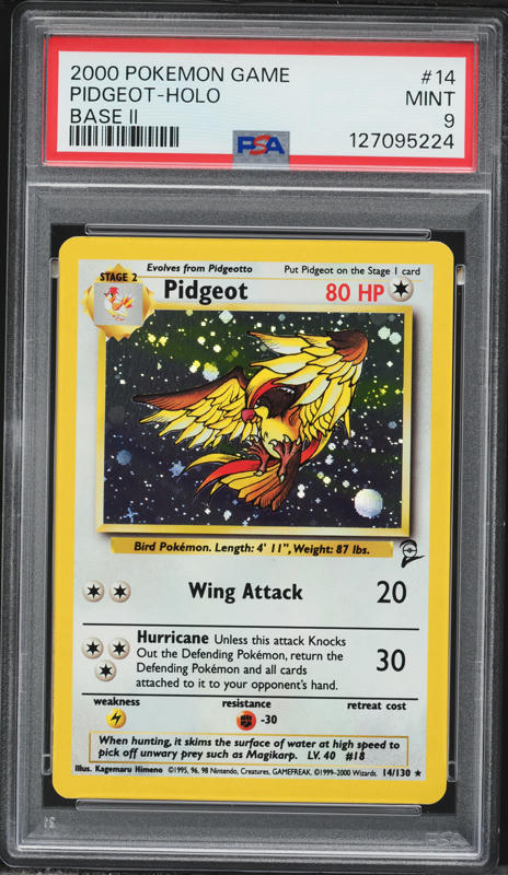 2000 Pokemon Base Set 2 Holo Pidgeot #14 PSA 10 GEM MINT on