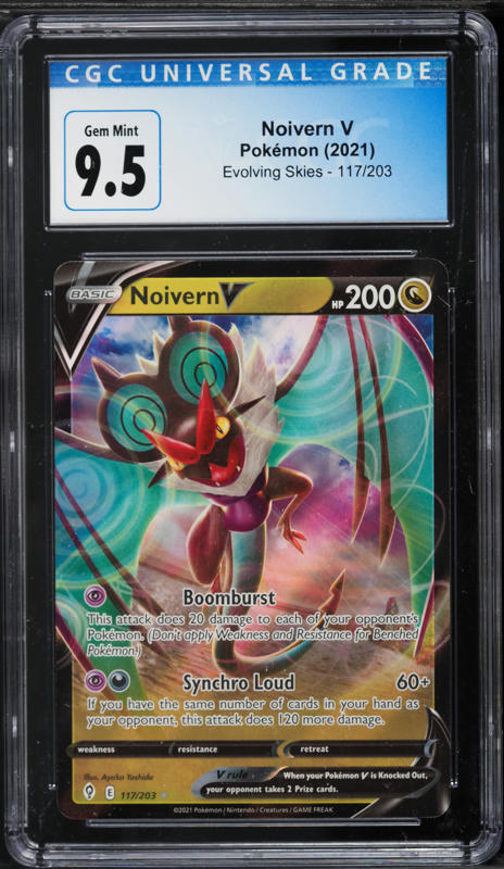 2021 Pokemon Sword & Shield Evolving Skies Holo Noivern V #117 CGC 9.5 GEM  MINT on Fanatics Collect