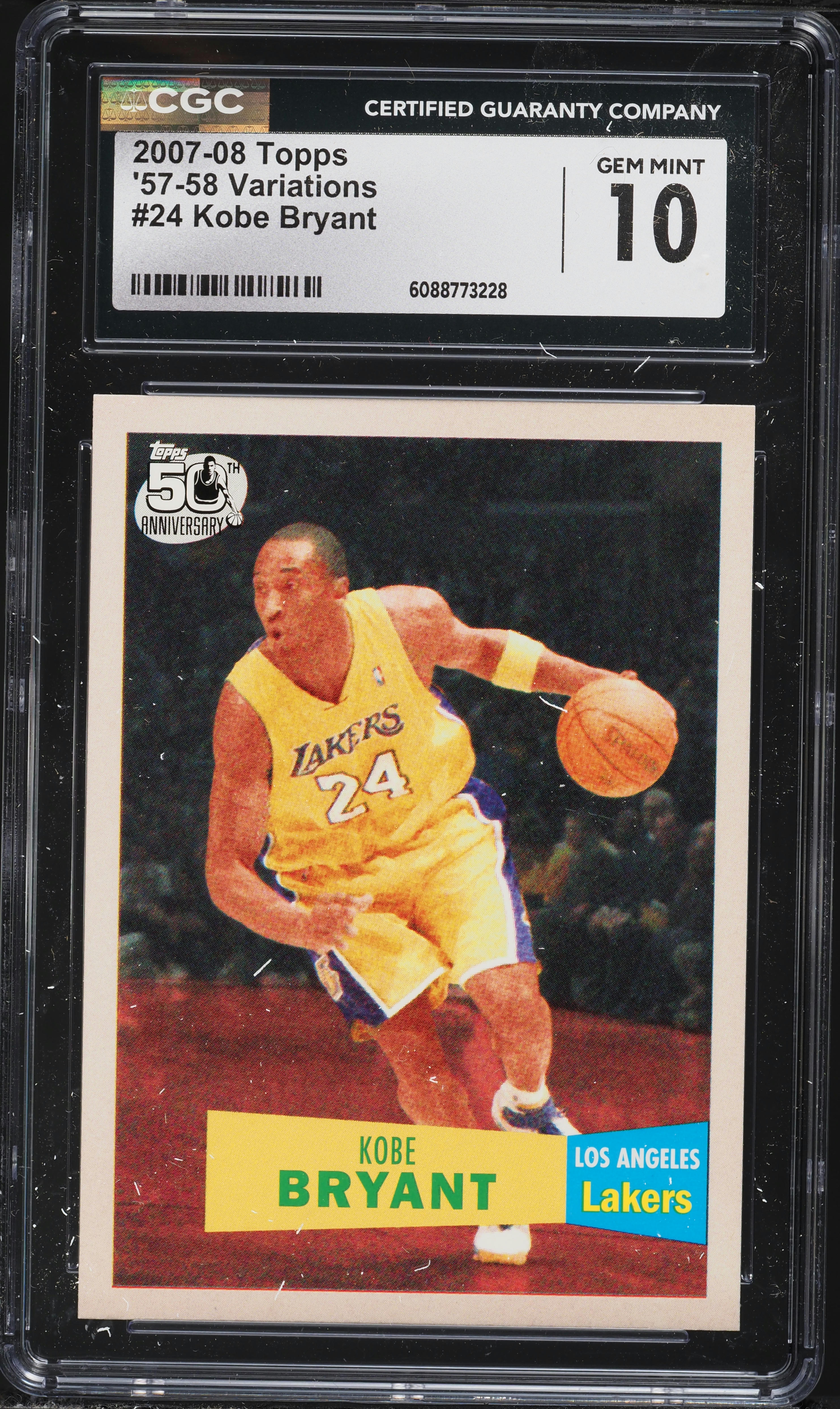 2007 Topps '57-58 Variations Kobe Bryant #24 CGC 10 GEM MINT on