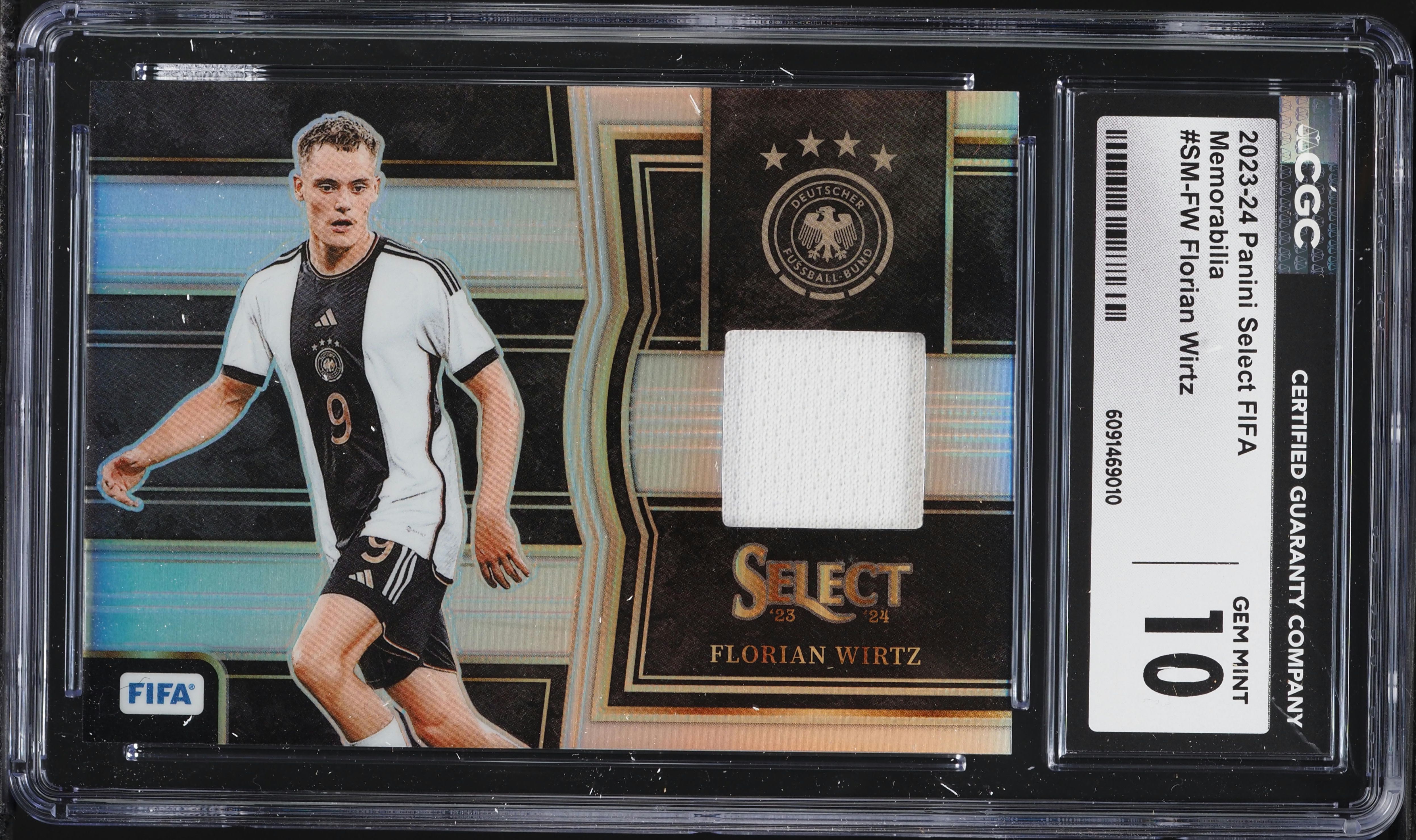 2023 Select FIFA Memorabilia Florian Wirtz PATCH #SM-FW CGC 10 GEM