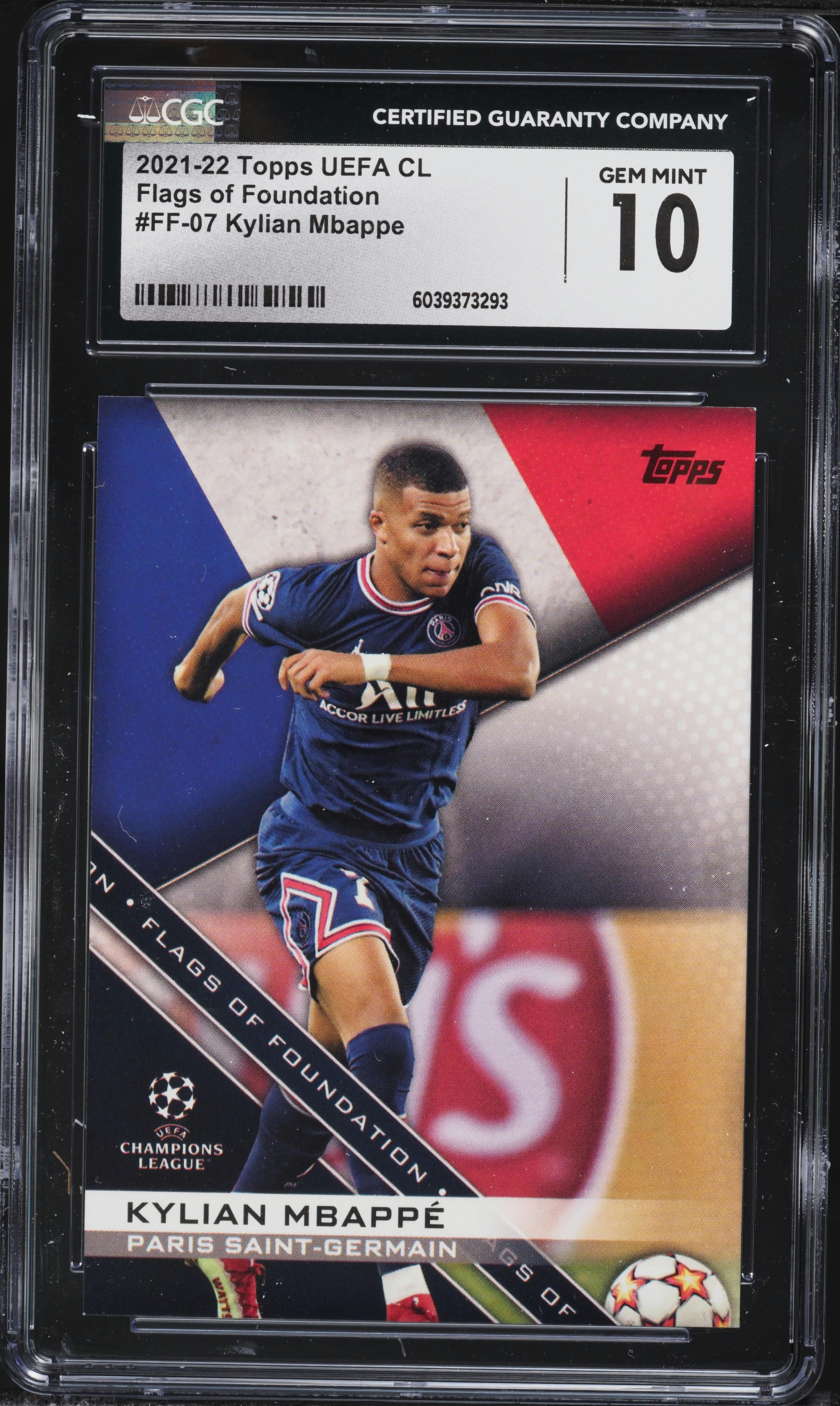 2021 Topps UEFA Champions League Flags Of Foundation Kylian Mbappe