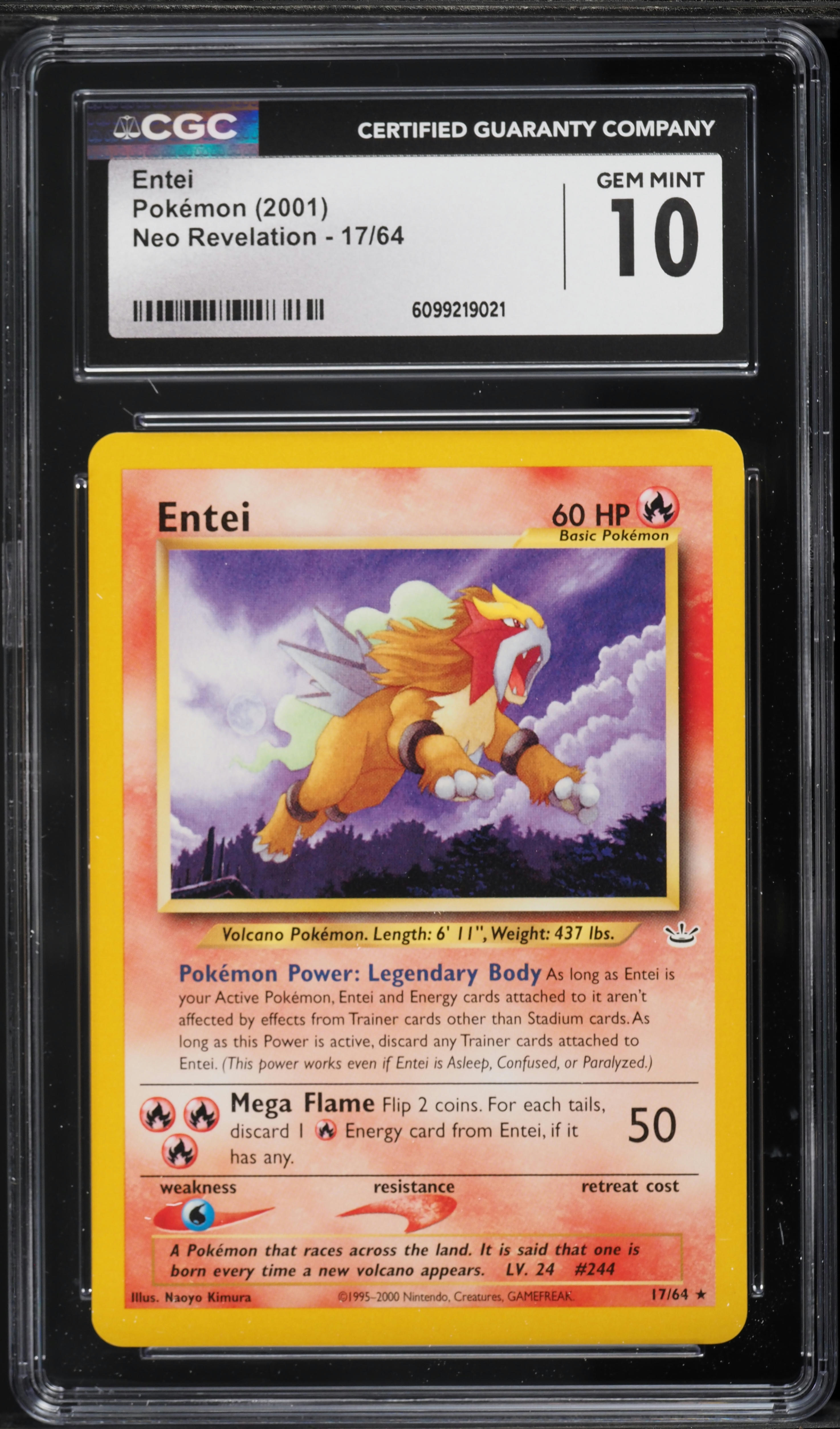 2001 Pokemon Neo Revelation Entei #17 CGC 10 GEM MINT on Fanatics Collect