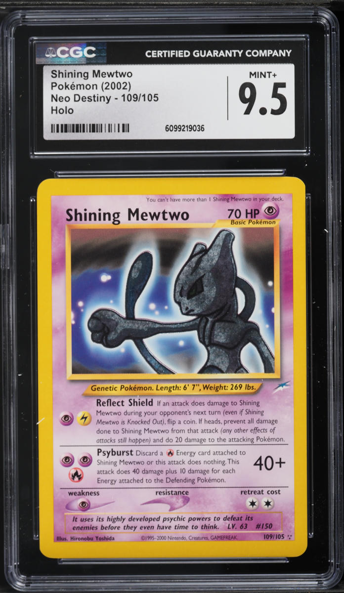 2002 Pokemon Neo Destiny Holo Shining Mewtwo #109 CGC 9.5 MINT+