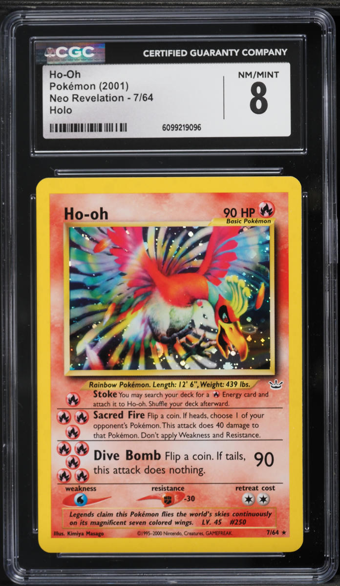 2001 Pokemon Neo Revelation Holo Ho-Oh #7 CGC 8 NM-MT