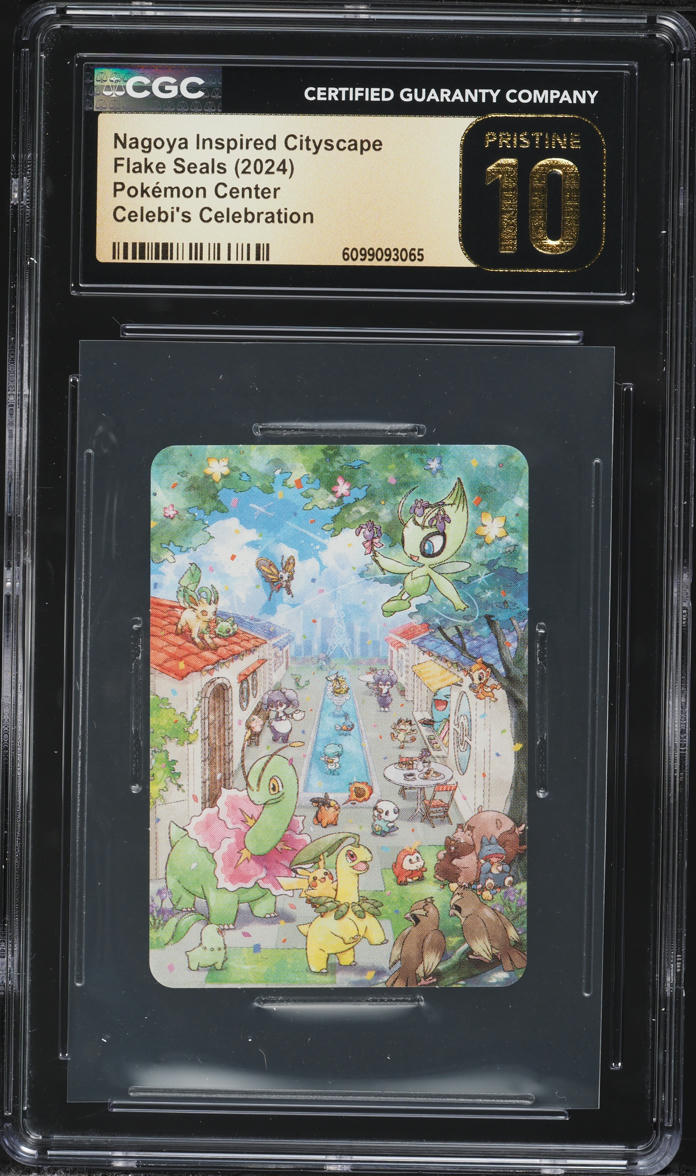 2024 Pokemon Center Flake Seals Celebi's Celebration Nagoya Inspired Cityscape CGC 10 PRISTINE