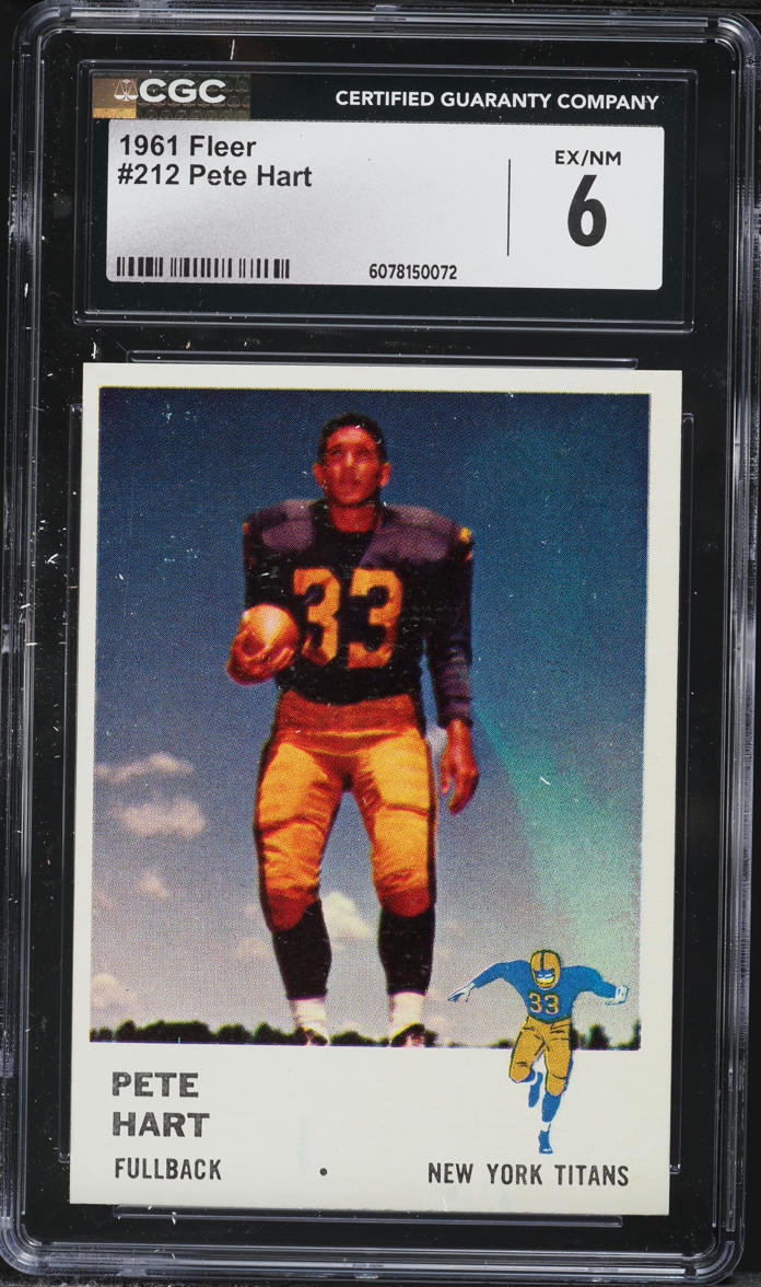 1961 Fleer Football Pete Hart #212 CGC 6 EXMT