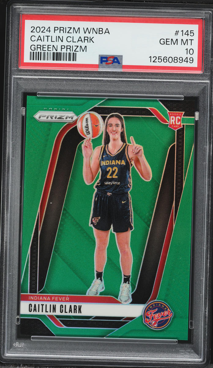 2024 Panini Prizm WNBA Green Caitlin Clark ROOKIE #145 PSA 10 GEM MINT