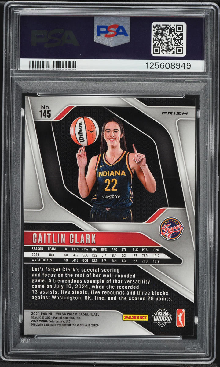 2024 Panini Prizm WNBA Green Caitlin Clark ROOKIE #145 PSA 10 GEM MINT