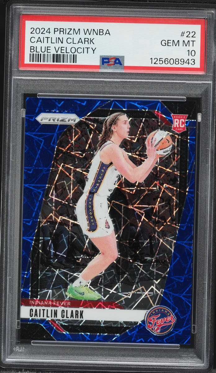 2024 Panini Prizm WNBA Blue Velocity Caitlin Clark ROOKIE #22 PSA 10 GEM MINT