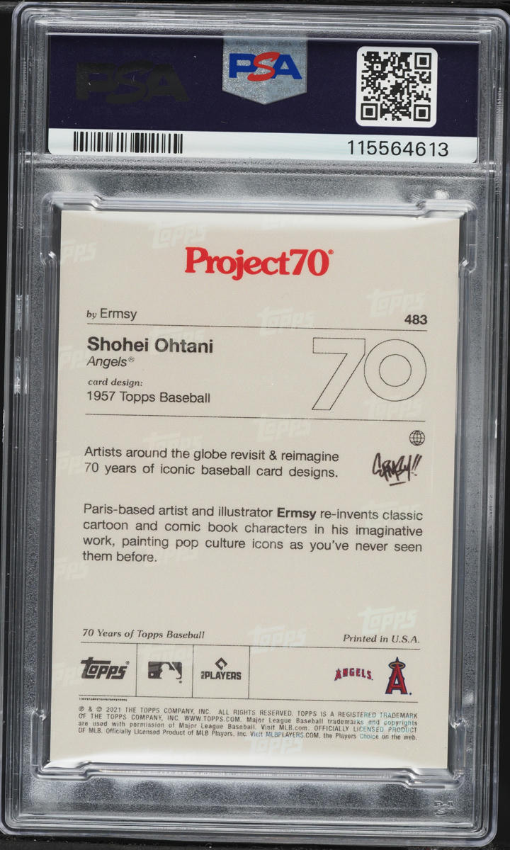 2021 Topps Project70 Shohei Ohtani #483 PSA 9 MINT on Fanatics Collect