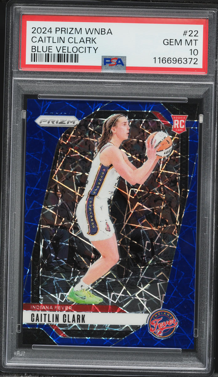 2024 Panini Prizm WNBA Blue Velocity Caitlin Clark ROOKIE #22 PSA 10 GEM MINT