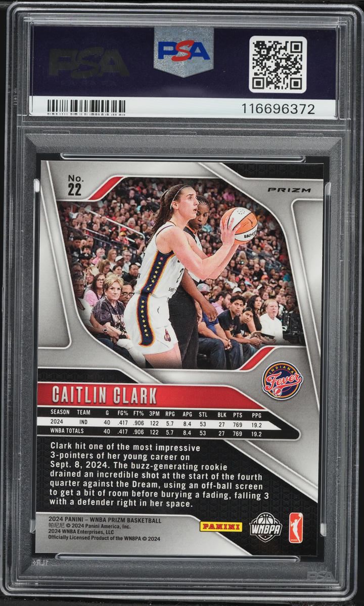2024 Panini Prizm WNBA Blue Velocity Caitlin Clark ROOKIE #22 PSA 10 GEM MINT