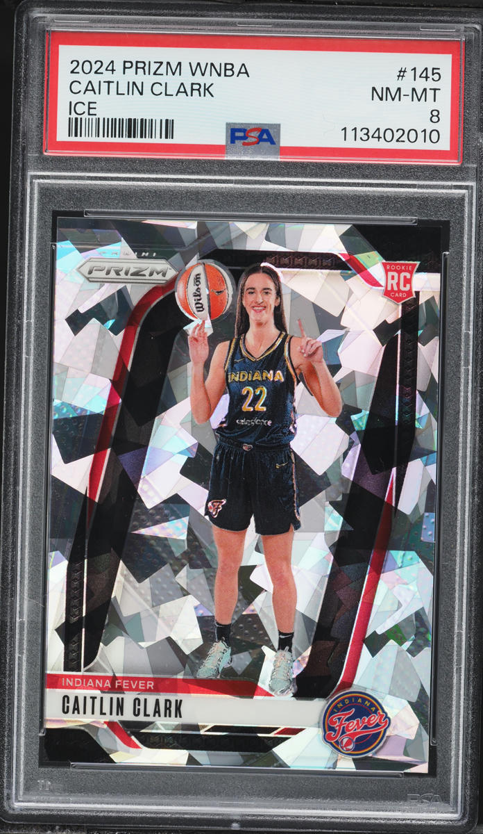 2024 Panini Prizm WNBA Ice Caitlin Clark ROOKIE #145 PSA 8 NM-MT