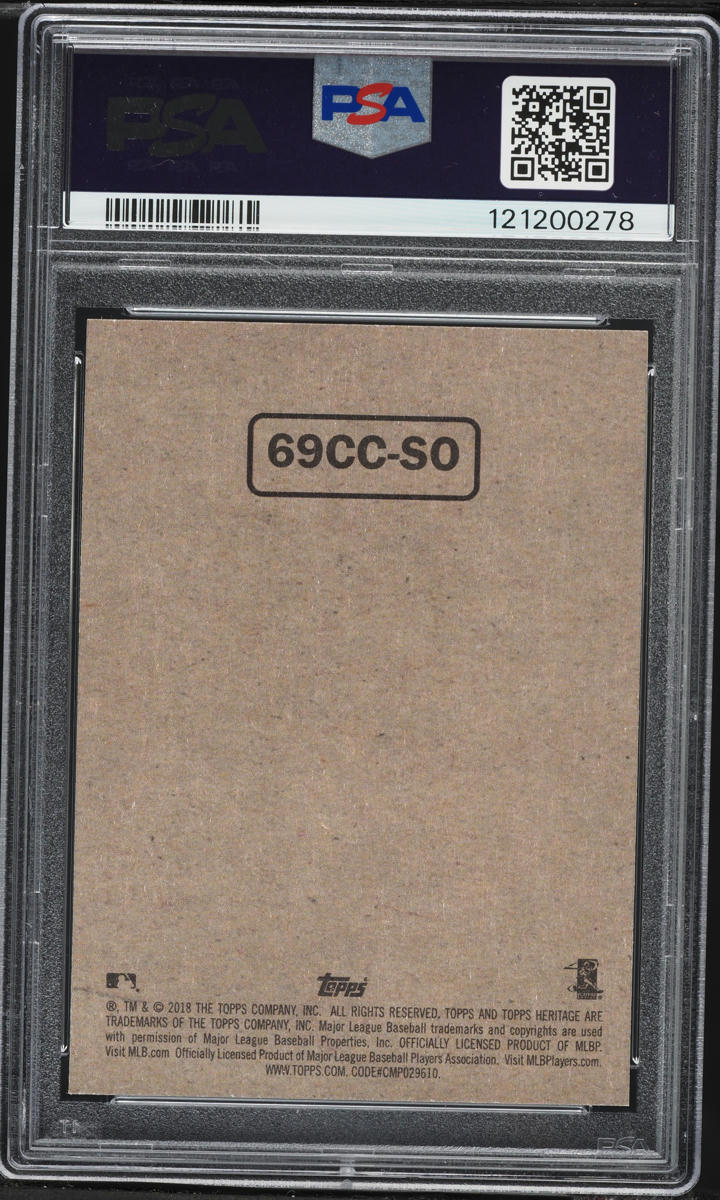 2018 Topps Heritage '69 Collector Cards Shohei Ohtani ROOKIE #69CC-SO PSA 10 GEM MINT