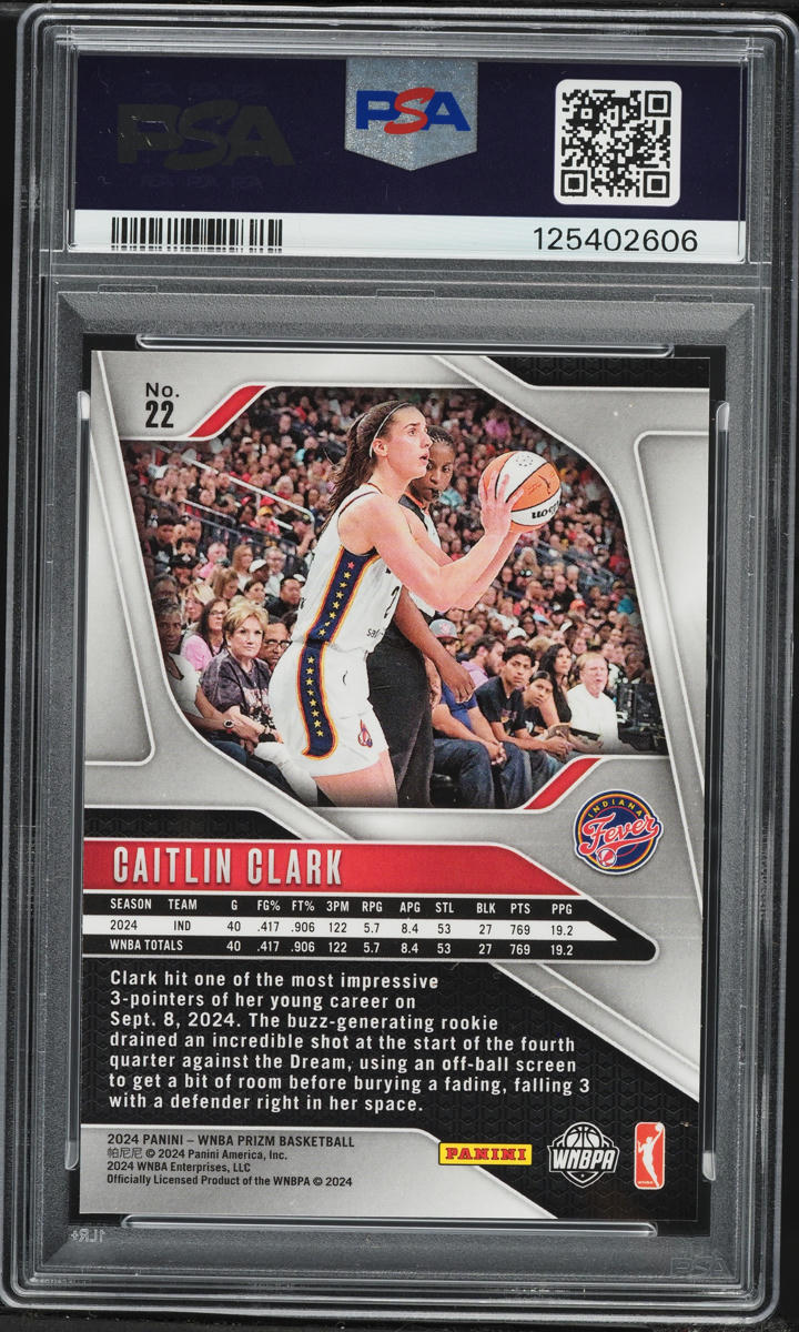 2024 Panini Prizm WNBA Caitlin Clark ROOKIE #22 PSA 10 GEM MINT