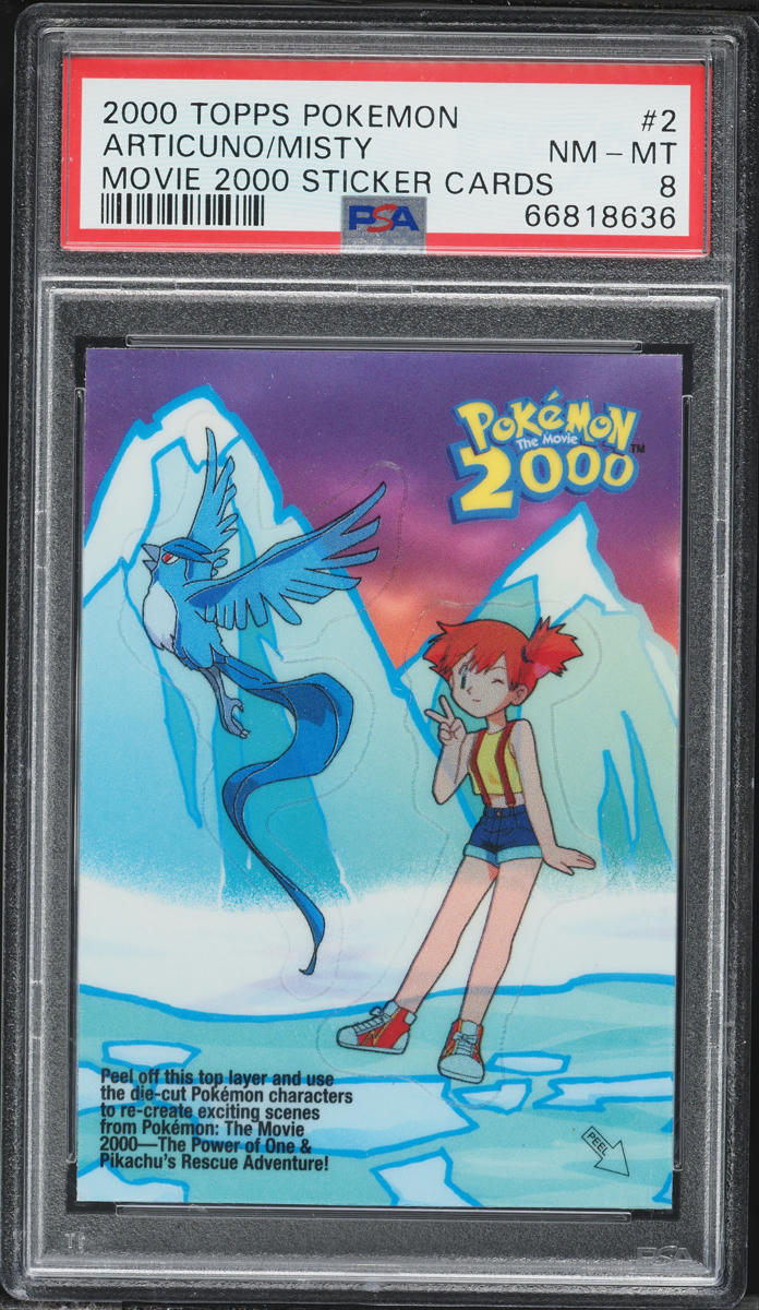 2000 Pokemon Topps The Movie 2000 Sticker Cards Articuno Misty #2 PSA 8  NM-MT on Fanatics Collect