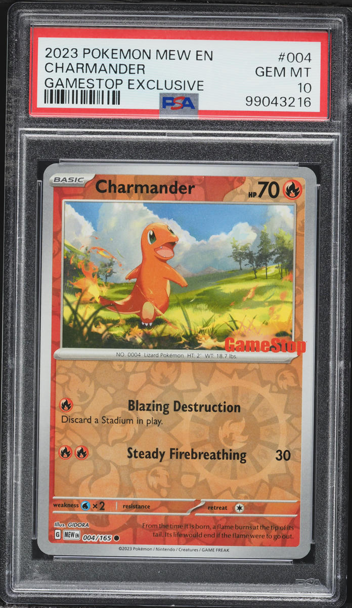 2023 Pokemon Sword & Shield Gamestop Exclusive Reverse Holo Charmander #4 PSA 10 GEM MINT