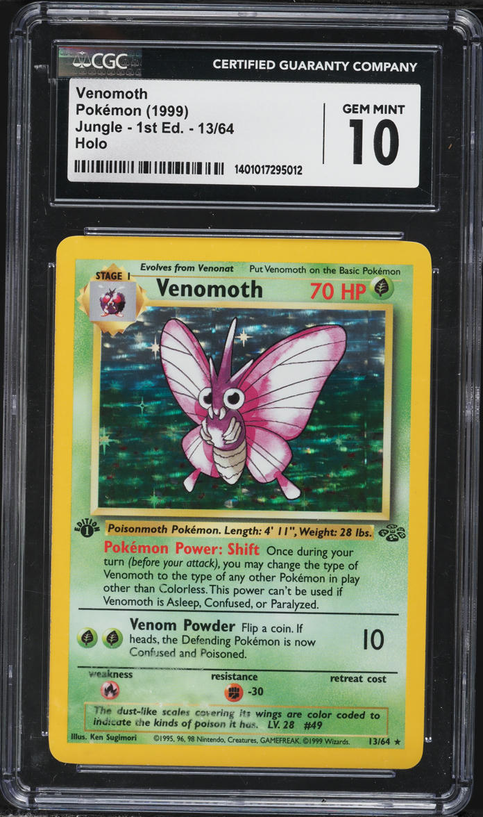 1999 Pokemon Jungle 1st Edition Holo Venomoth #13 CGC 10 GEM MINT