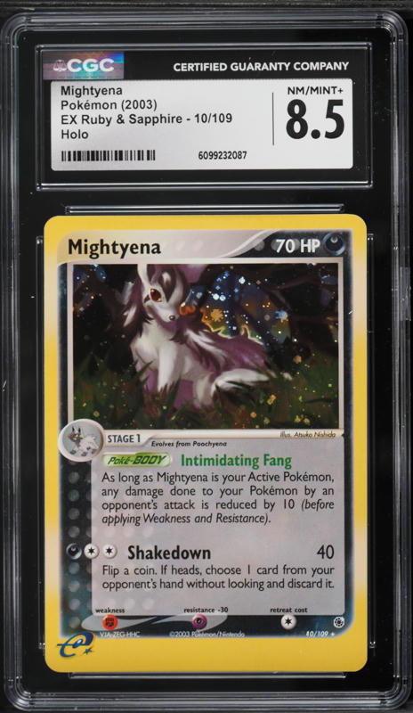 2005 Pokemon EX Deoxys Reverse Holo Mightyena #12 CGC 10 GEM MINT