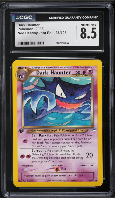 dark haunter pokemon card Haunter HP 80 Dark Slumber Attack Rarity Purple Pokmon Card