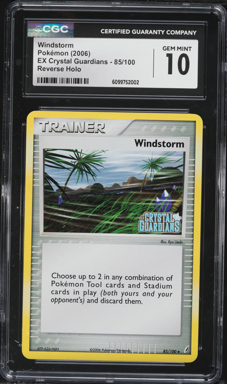 2006 Pokemon EX Crystal Guardians Reverse Holo Windstorm #85 CGC 10 GEM MINT