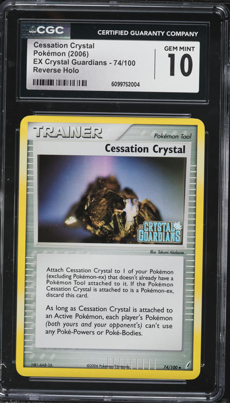 2006 Pokemon EX Crystal Guardians Reverse Holo Cessation Crystal #74 CGC 10 GEM MINT