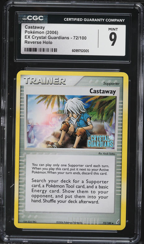 2006 Pokemon EX Crystal Guardians Reverse Holo Castaway #72 CGC 9 MINT