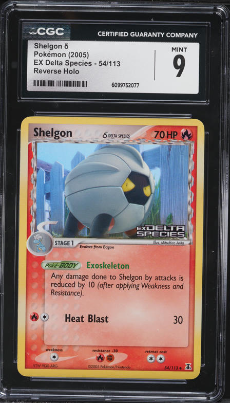 2005 Pokemon EX Delta Species Reverse Holo Shelgon #54 CGC 9 MINT