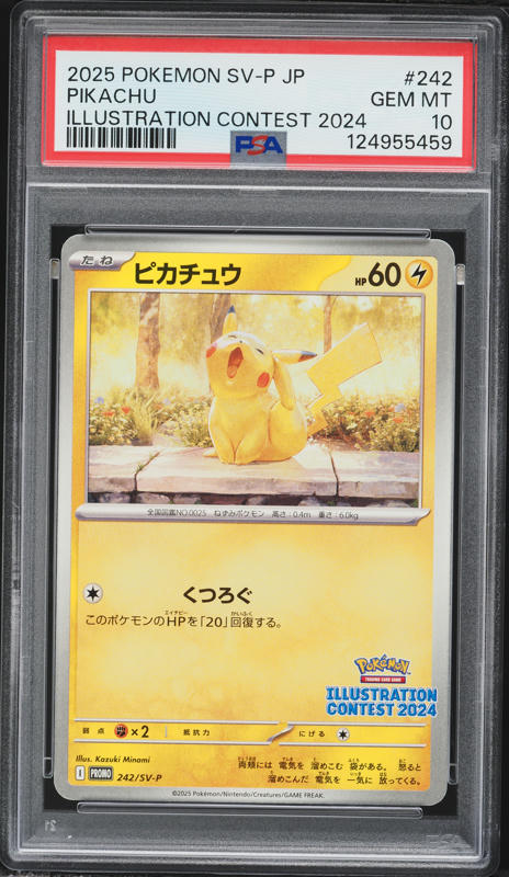 2025 Pokemon Japanese Scarlet & Violet Promo Illustration Contest Pikachu #242 PSA 10 GEM MINT