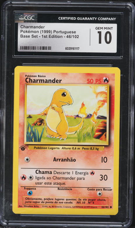 1999 Pokemon Base Set Charmander #46 CGC AUTH on Fanatics Collect
