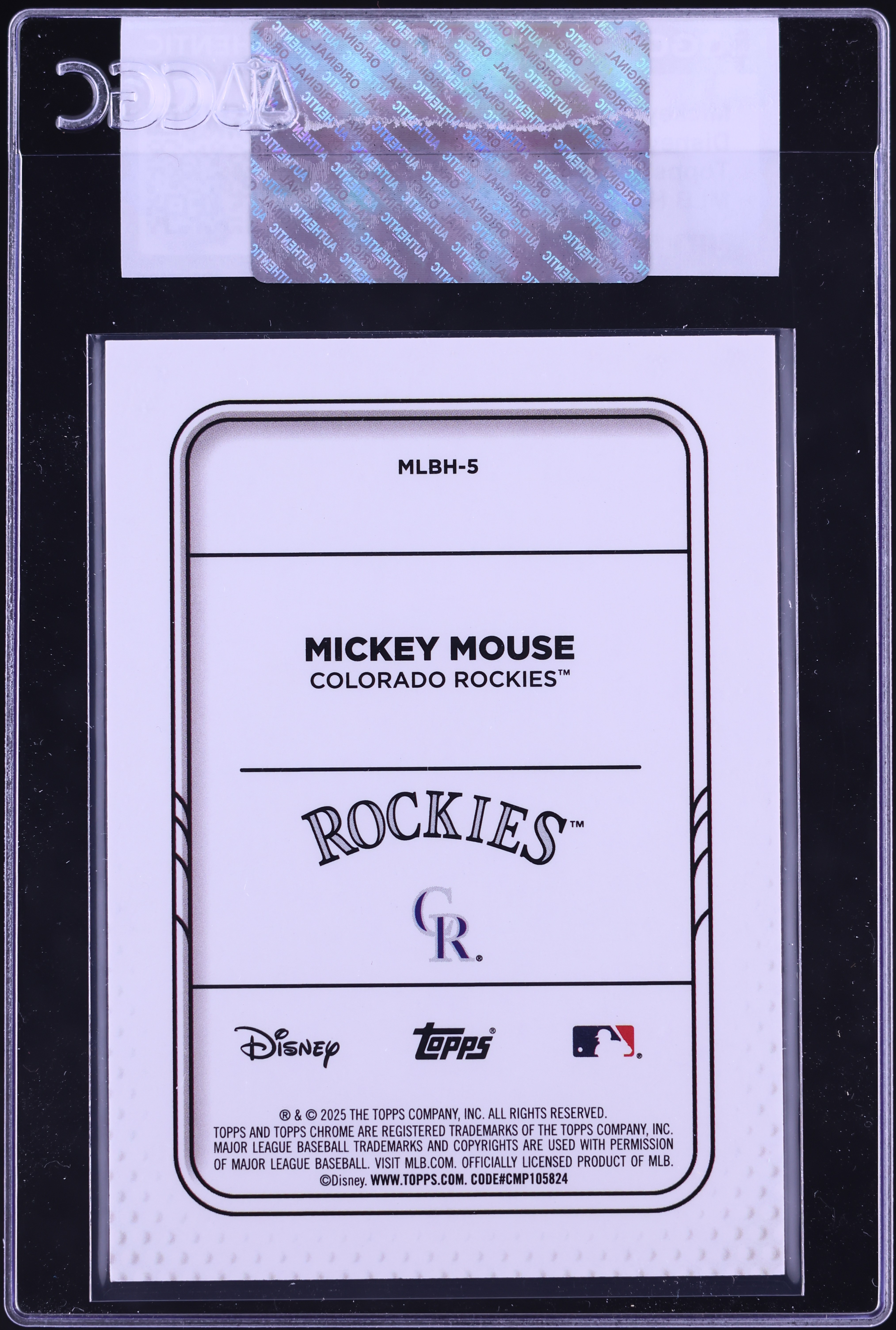 2025 Topps Chrome Disney Sapphire MLB Home Jersey Mickey Mouse
