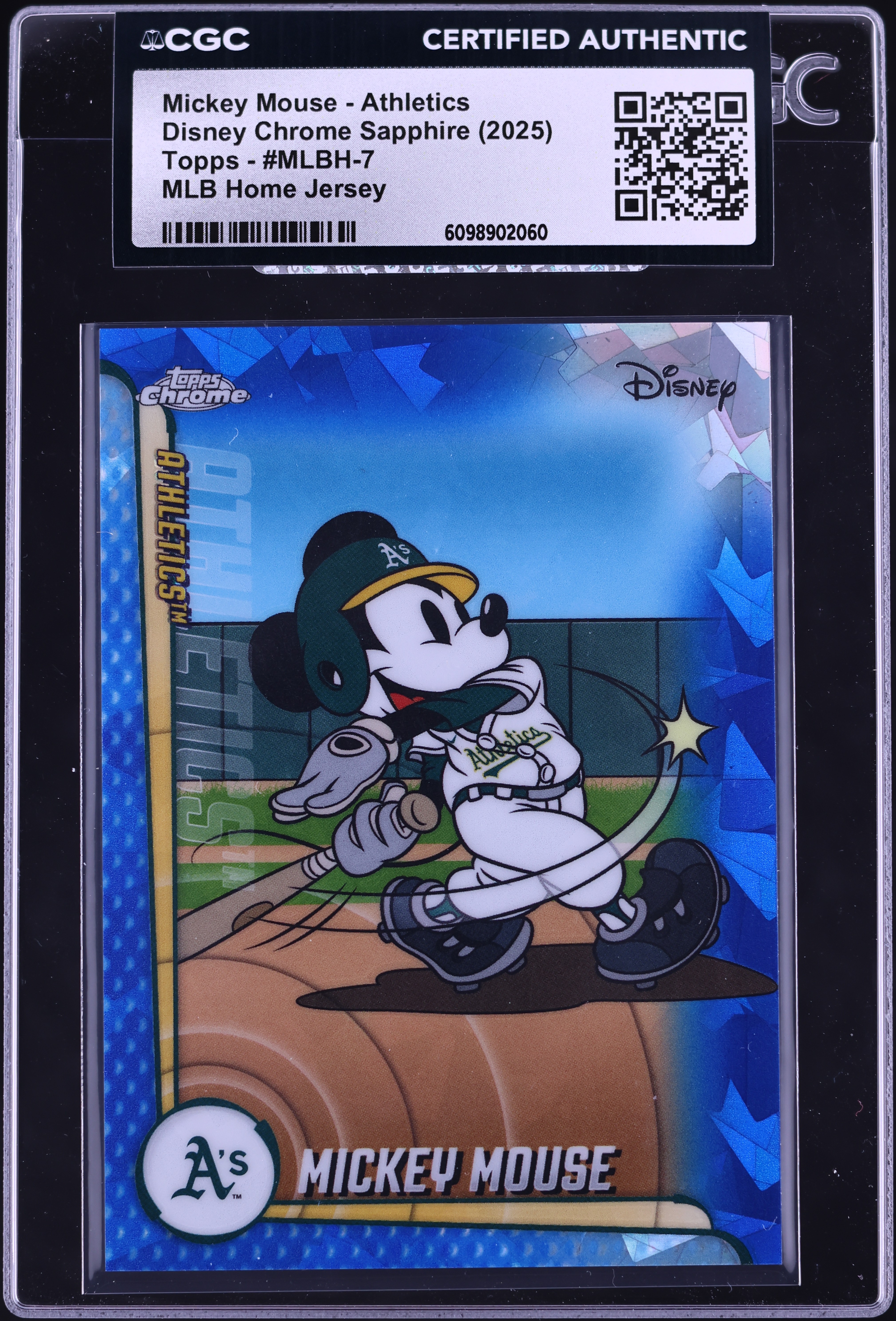 2025 Topps Chrome Disney Sapphire MLB Home Jersey Mickey Mouse