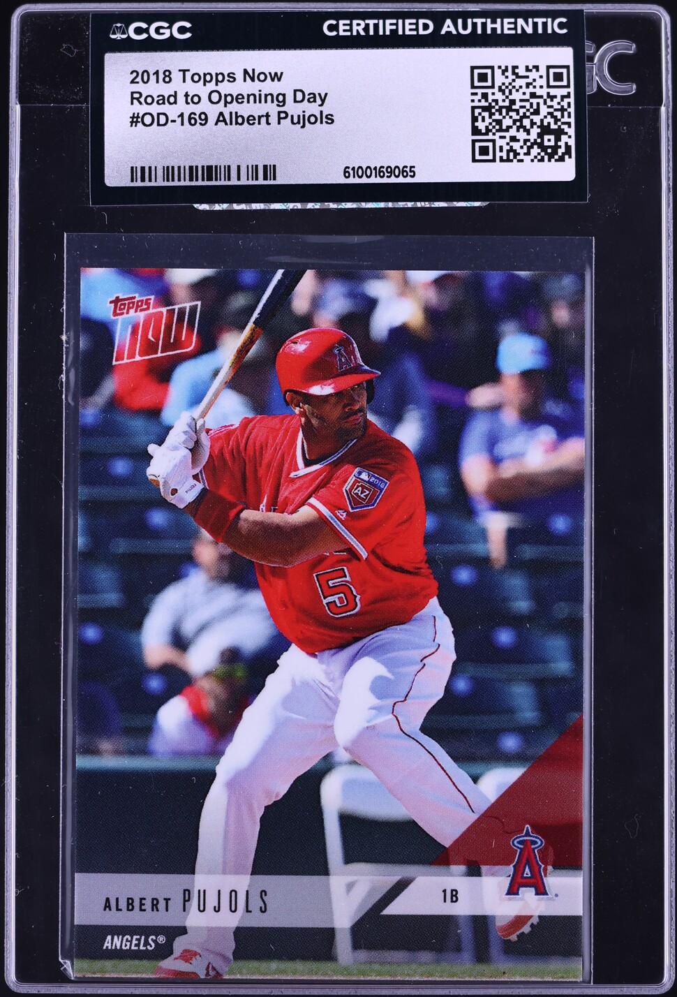 2018 Topps Now Road To Opening Day Albert Pujols #OD-169 CGC AUTH