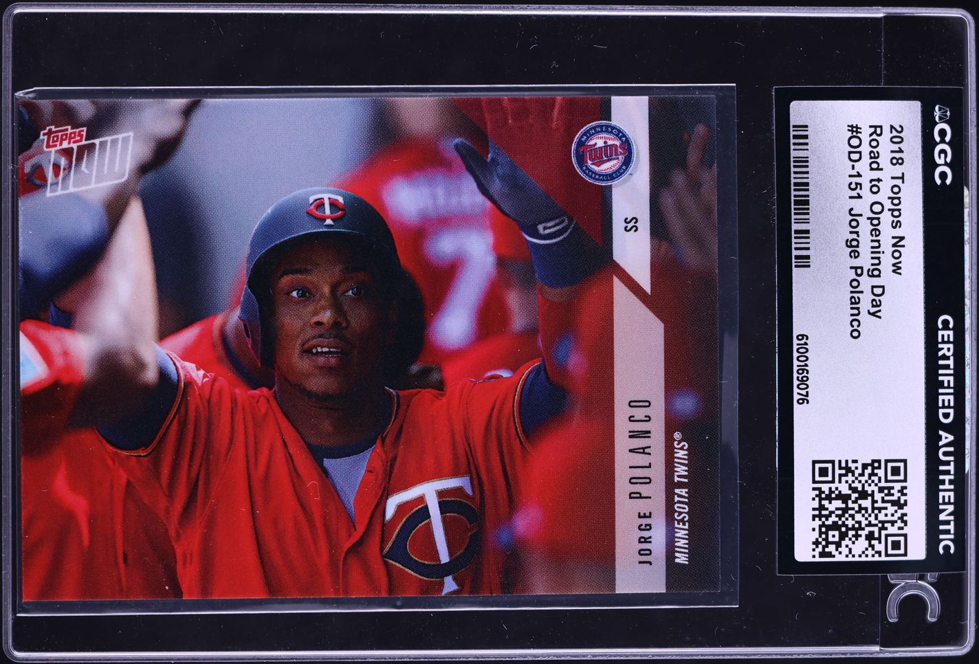 2018 Topps Now Road To Opening Day Jorge Polanco #OD-151 CGC AUTH