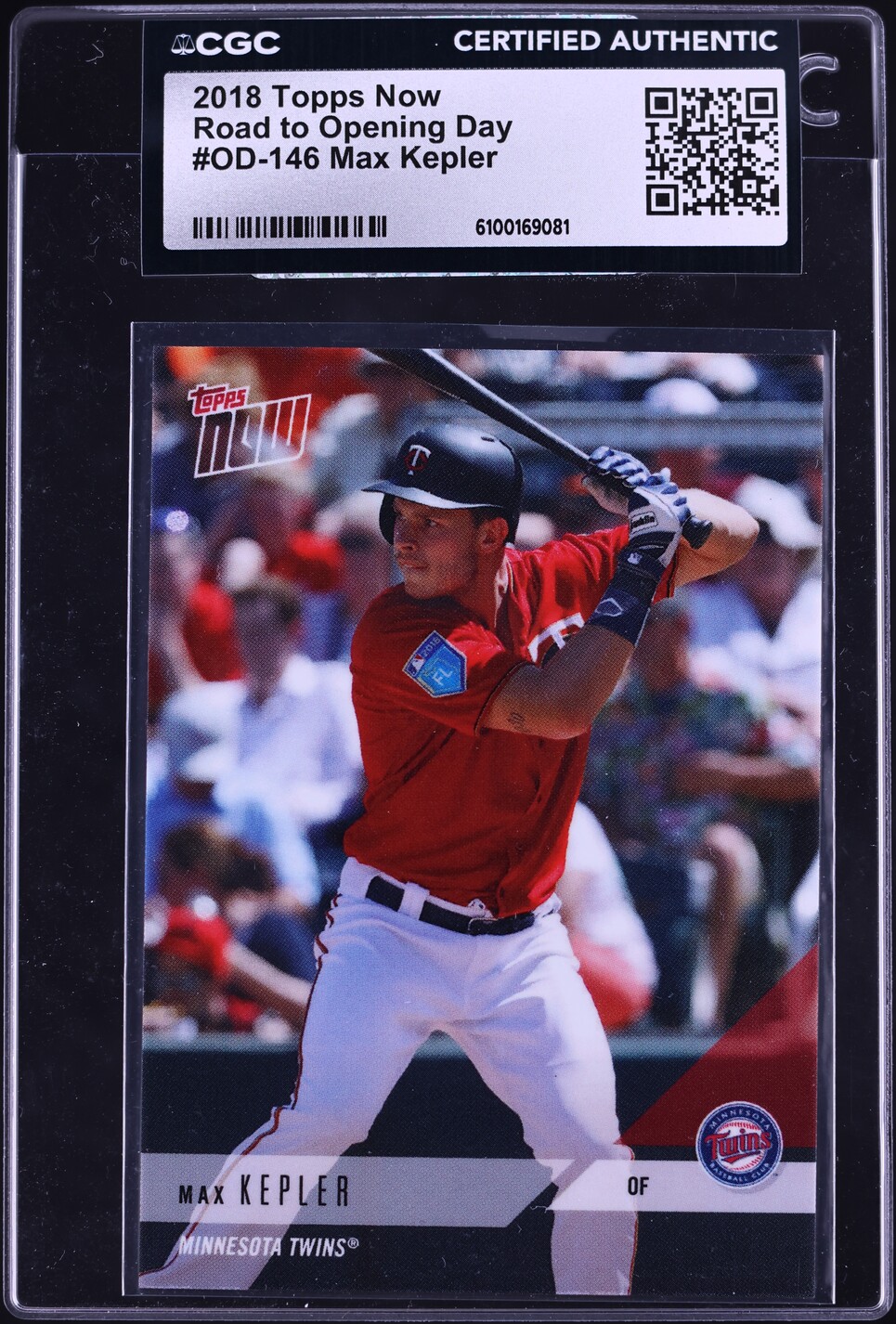 2018 Topps Now Road To Opening Day Max Kepler #OD-146 CGC AUTH